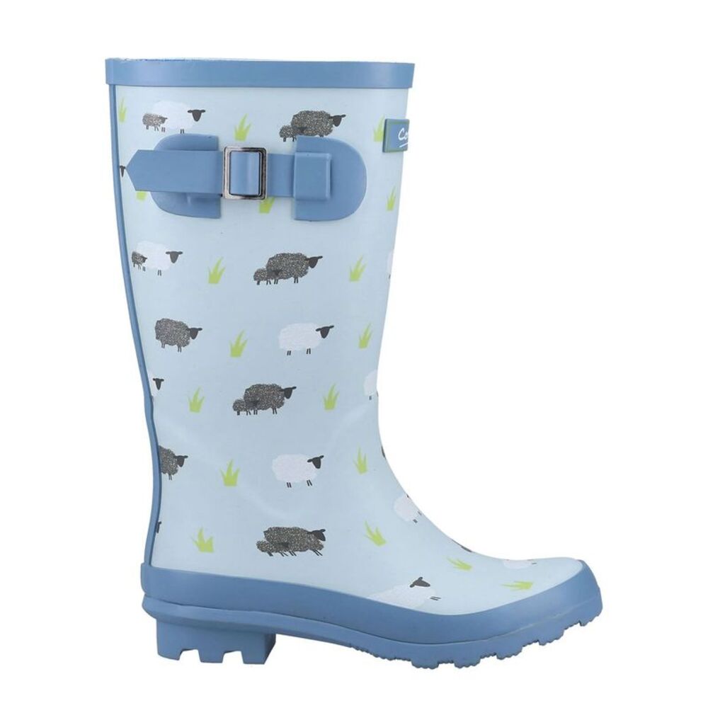 Cotswold Childrens/Kids Farmyard Sheep Galoshes / Blue